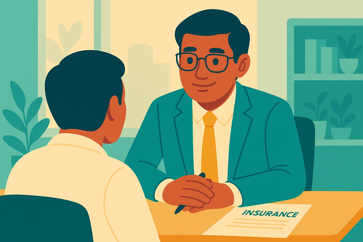 Supportive team member assisting a client