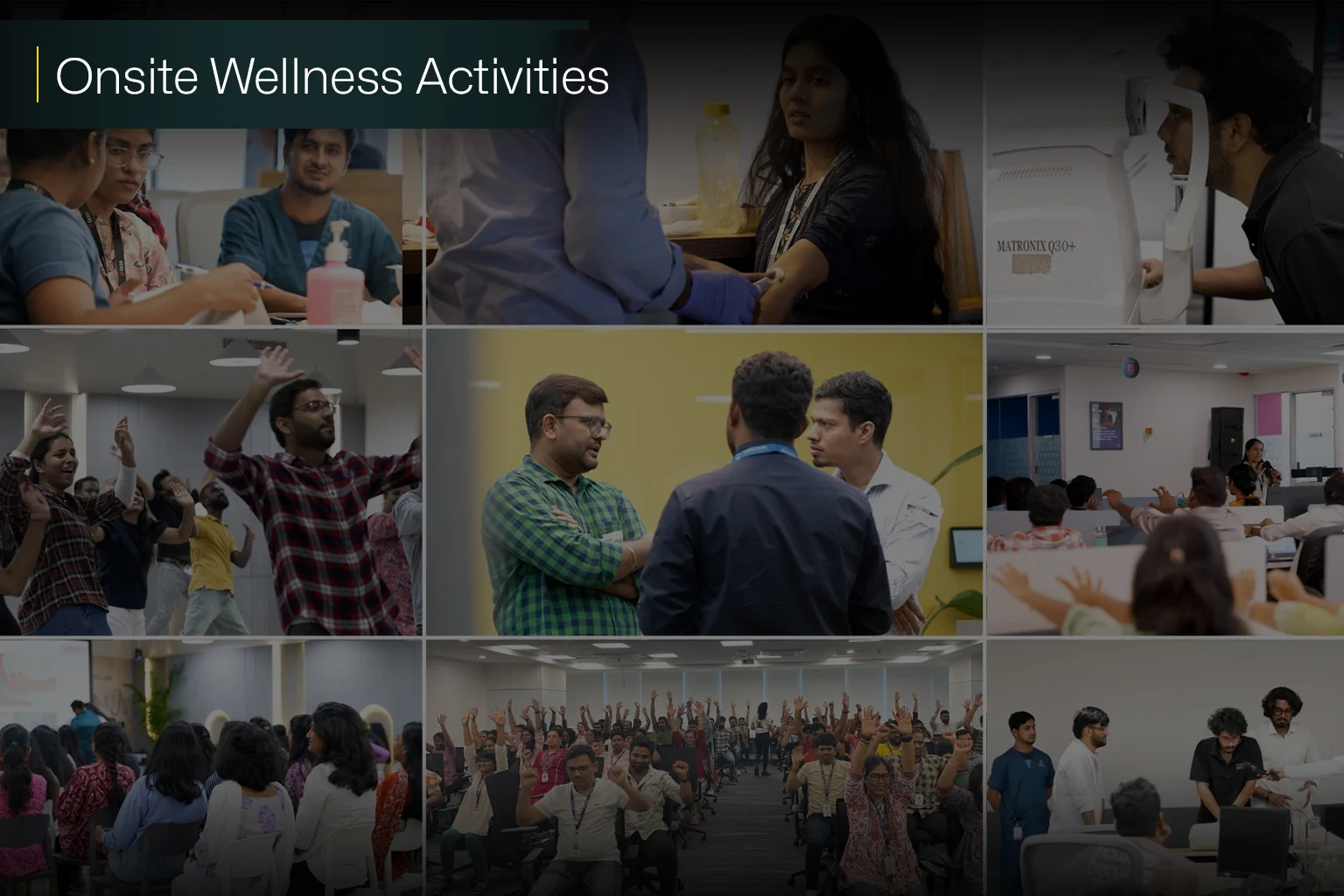 On-site health and wellness camp for employees