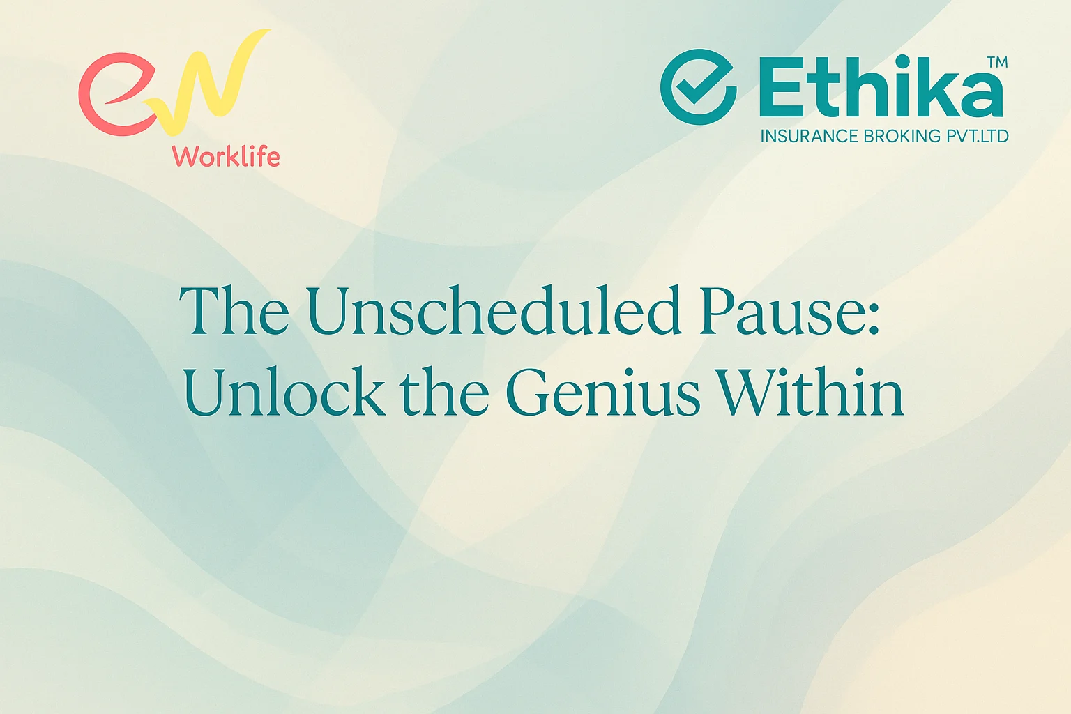 Abstract art representing creativity and an unscheduled pause