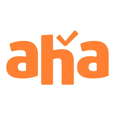 Logo of Aha, a client of Ethika.