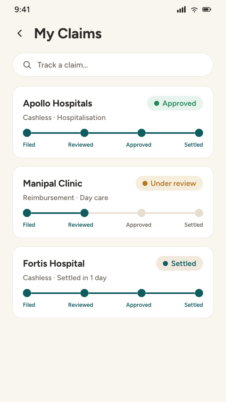Ethika Hub — claim status and insurance management
