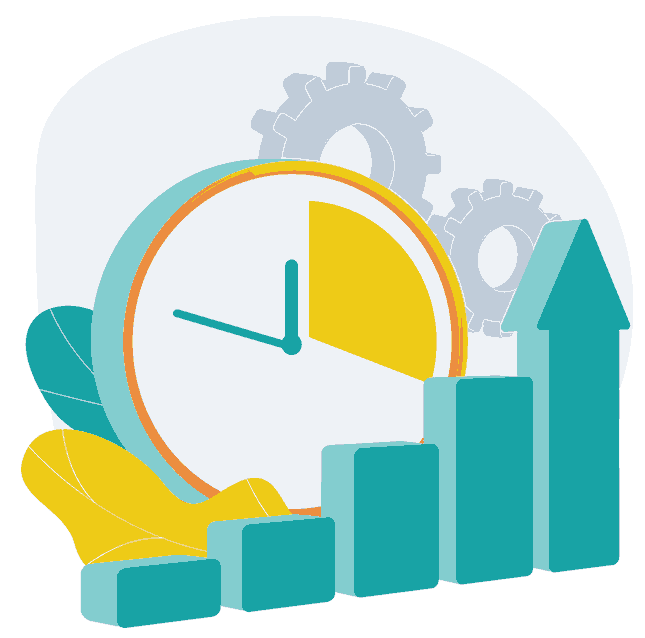 Timing Graph Vector Icon - Employees Assistance Program