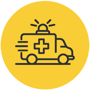Emergency Ambulance Expenses Vector Icon - Edelweiss General Group Health Insurance