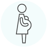 Pregnent Lady Vector Icon - Group Health Insurance