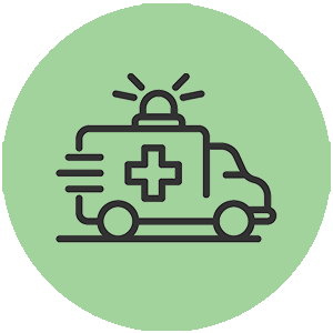 Reimbursement of Ambulance Costs Vector Icon - HDFC Ergo Group Health Insurance