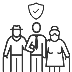 Group Health Insurance for Employees Parents - Vector Icon