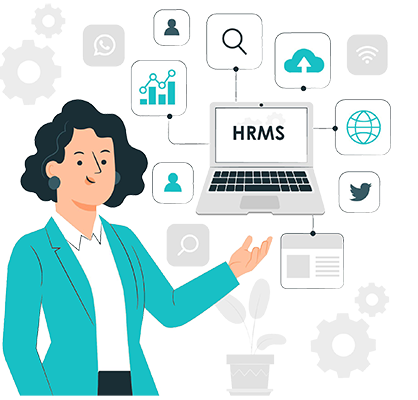 Repersenting HRM Software Vector Image - Group Insurance Software