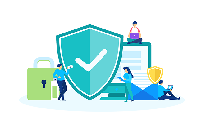 Employees Protection Shield Vector Image - Group Insurance Software