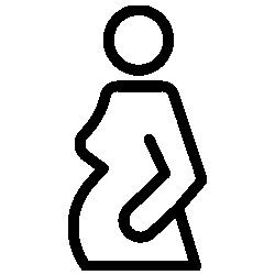 Pregnant Woment Vector Icon - Personal Health Insurance 