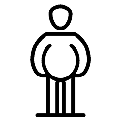  Men Fat Vector Icon - Personal Health Insurance