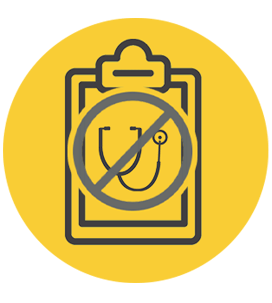 No pre-policy medical checkup Vector Icon - Star Health Group Health Insurance