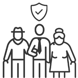 Group Health Insurance for Employees Parents - Vector Icon