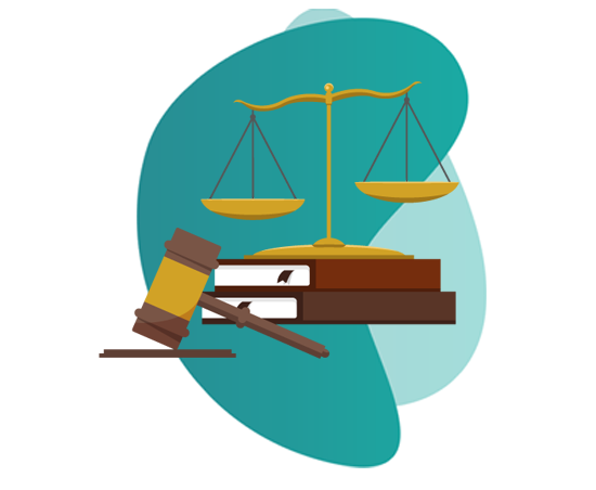professional indemnity insurance for lawyers - vector image of two law icons