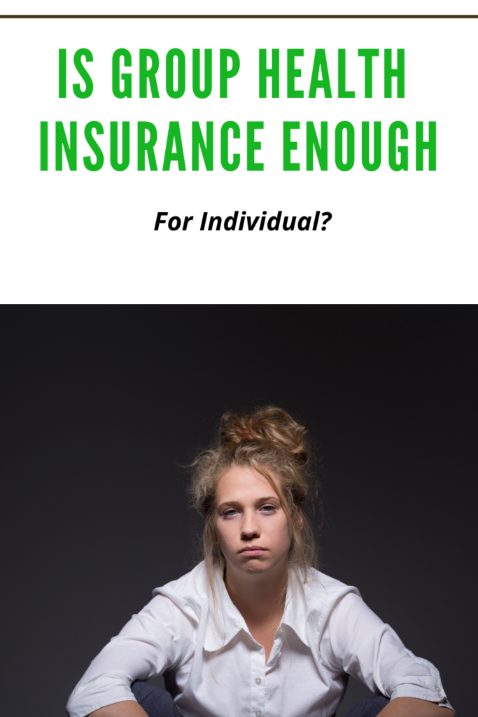 Girl sitting upset in the dark room - Employee Insurance - is group health insurance enough for individual