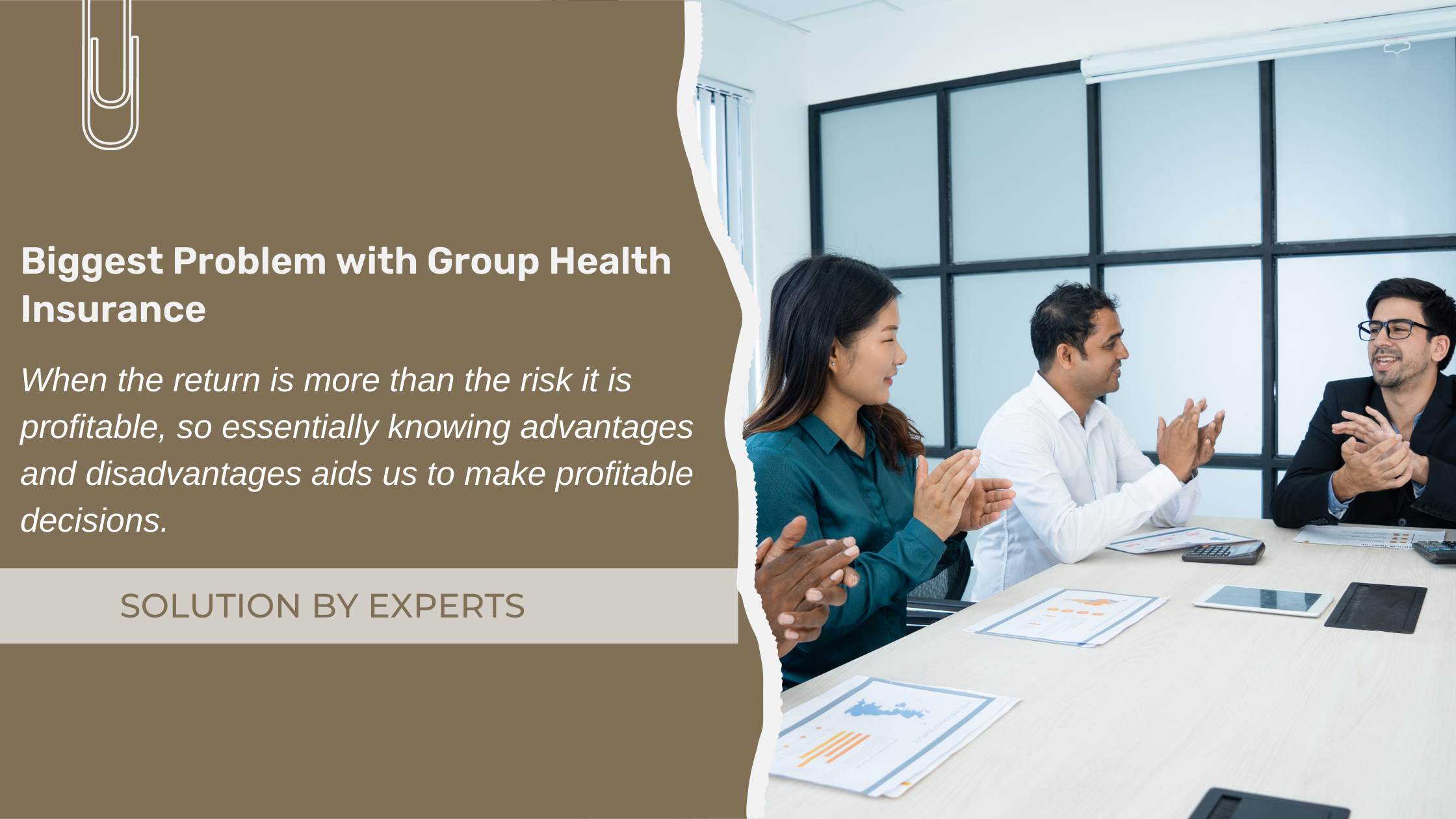 employees sitting in the meeting room -group health insurance advantages and disadvantages