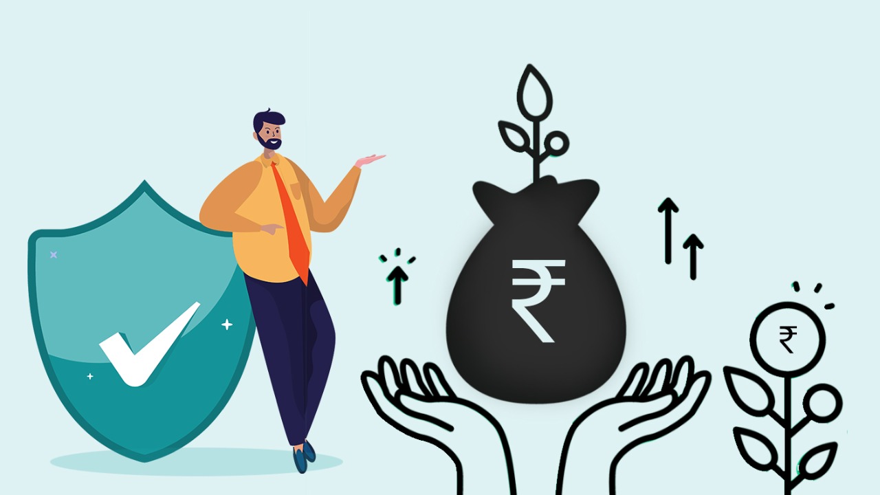 Vector image representing money and wealth - Invest in group health insurance