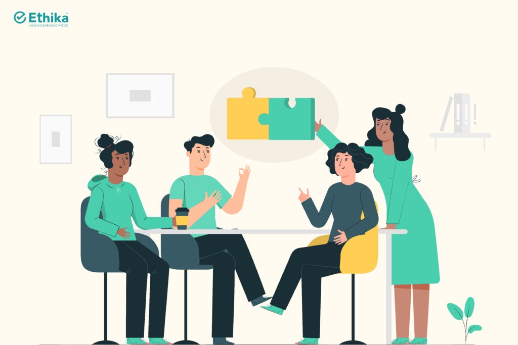 Team Games - Office Fun Games | Vector Image of People sitting in the office