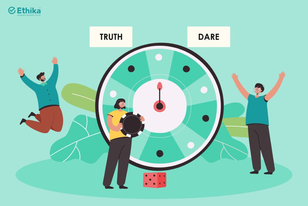 Truth or Dare - Fun Friday Games | Vector Image of People having board